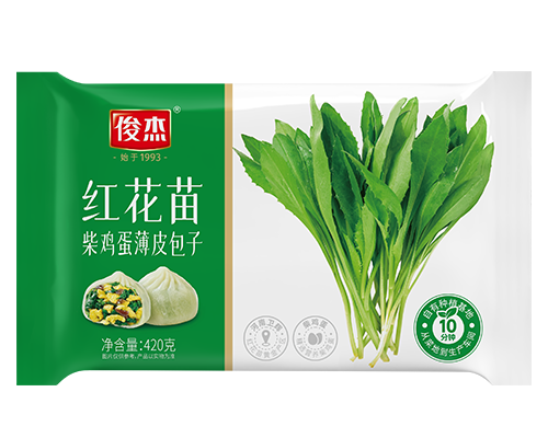 红花苗柴鸡蛋薄皮包子